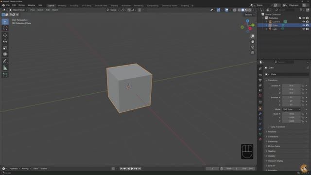 Урок №1 Базовая 3D навигация Blender 3D 4.5 LTS