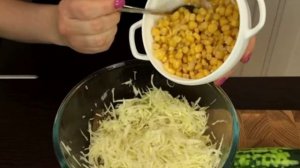 Легкий и вкусный салат На раз, два, три