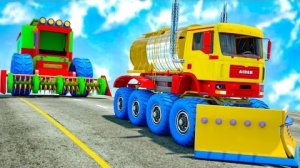 большие гигантские грузовики jcb 🚚 🚨 АВТОМОБИЛИ и МОТОЦИКЛЫ с грузовиком-МОНСТРОМ и полицейской ма