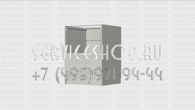 Остеклённый торговый прилавок с дверцами с подсветкой
