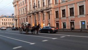 Шикарная карета на дорогах в Питере