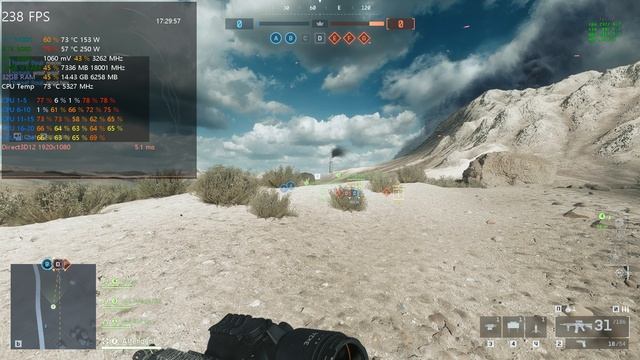 Battlefield 6 тест настроек для комфортной игры в сетевой режим. 1080p@320Hz. I7-13700K + RTX 5080
