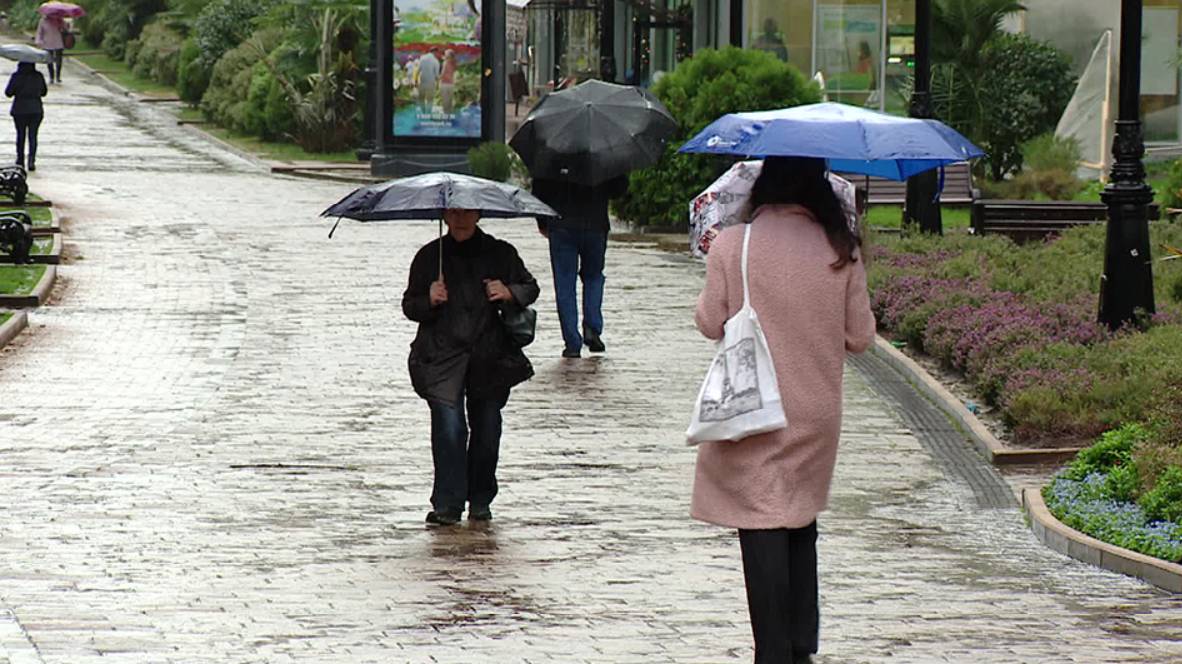В Сочи продолжает действовать штормовое предупреждение