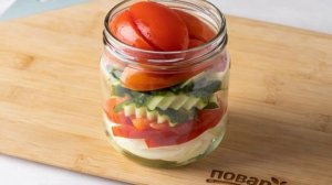 Салат на зиму с огурцами и помидорами
