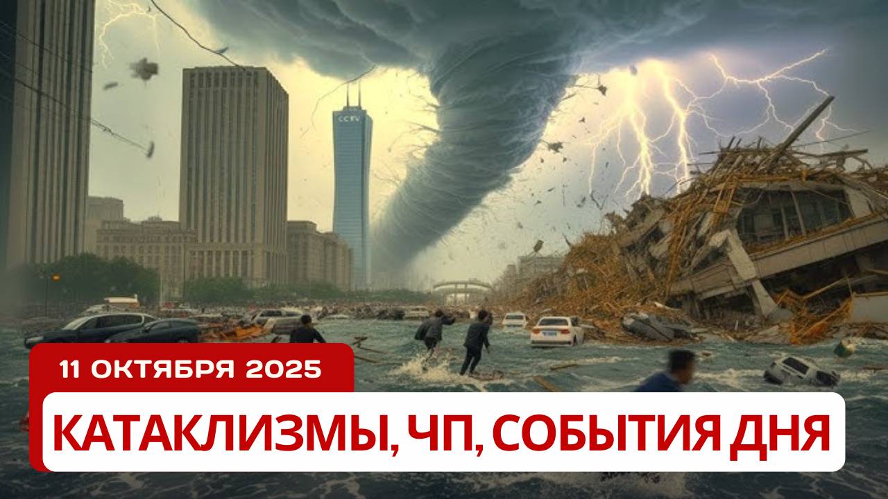 Новости сегодня 11.10.2025: Циклон в Сочи и на Сахалине, землетрясение на Филиппинах,  торнадо в ЮАР