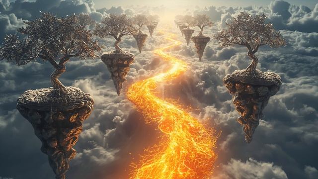 River Of Mercury In The Sky 🌊 2-Hour Meditative Ambience ｜ Silver Glass Trees ｜ Floating Islands