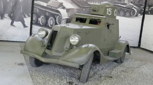 Перемещение бронемашины БА-20, выставка "Моторы Войны", 14 сентября 2024