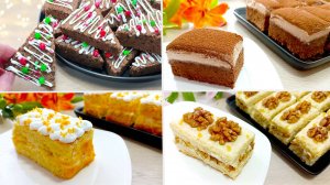 🔝Нежные кремовые пирожные! 4 эффектных рецепта нарезных, которые понравятся всем!