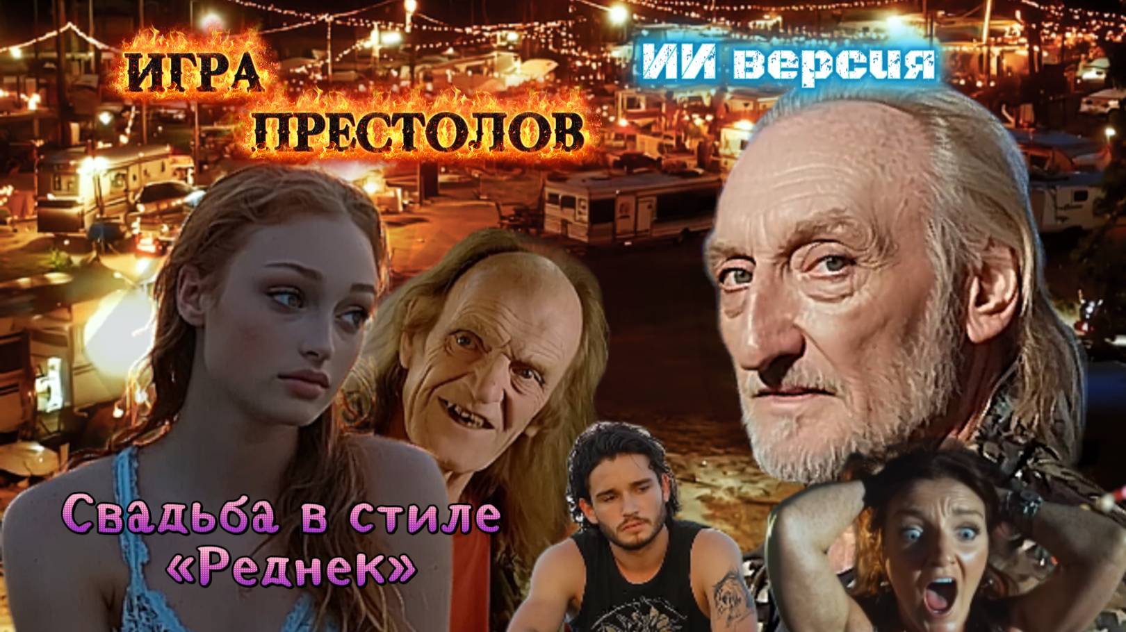 ИГРА ПРЕСТОЛОВ - СВАДЬБА ДЕРЕВЕНЩИНЫ (сгенерировано ИИ) 🐺💔🎻🔫
