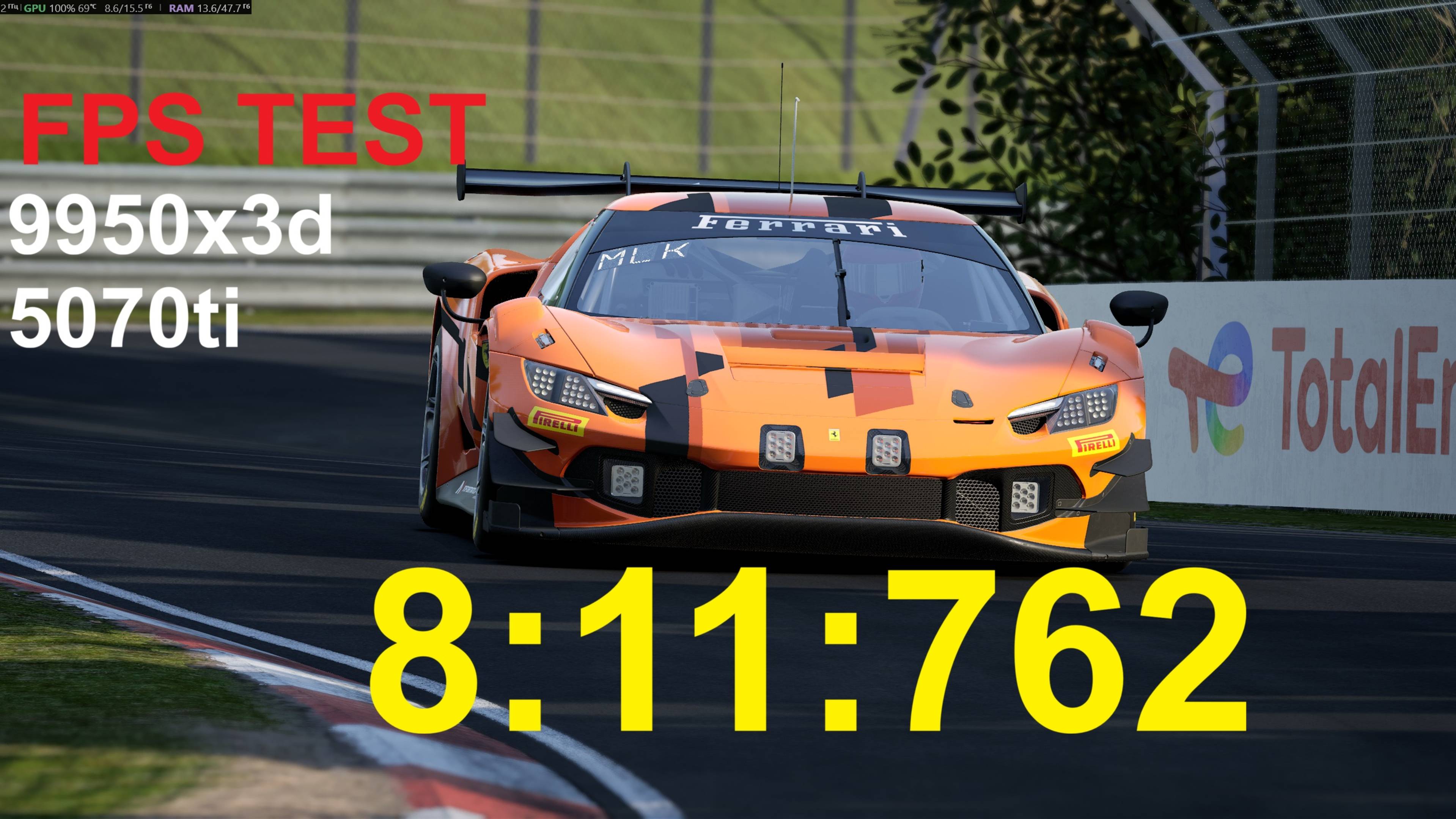 ACC My Best Nurburgring Nordshlife Run!  8:11:762 + Fps Test!