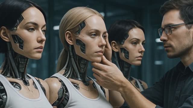 Automatic Ai Wife - KRAFTWERK Synthwave Disco Style Music Video 2025