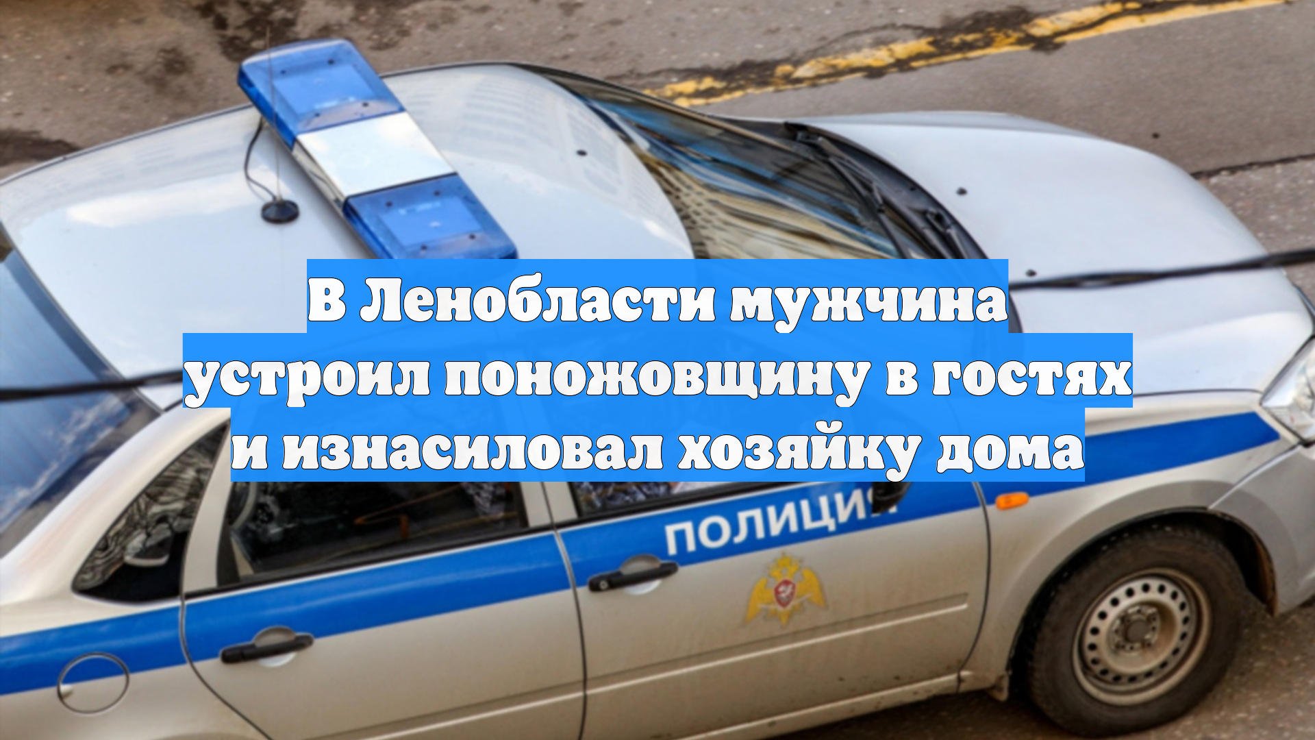 В Ленобласти мужчина устроил поножовщину в гостях и изнасиловал хозяйку дома