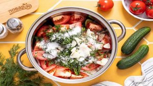 Салат на зиму из помидоров и огурцов