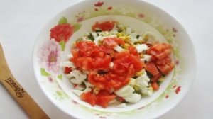 Салат Хризантема с крабовыми палочками