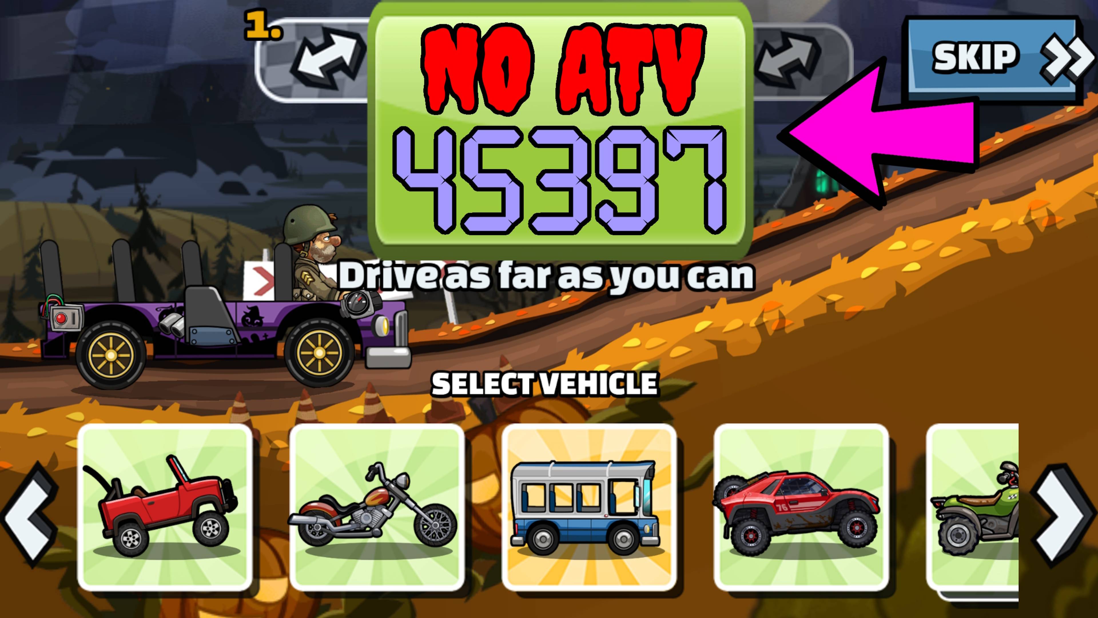 ❌ 45397 NO ATV ❌ (28 Wheelies Later) - Hill Climb Racing 2