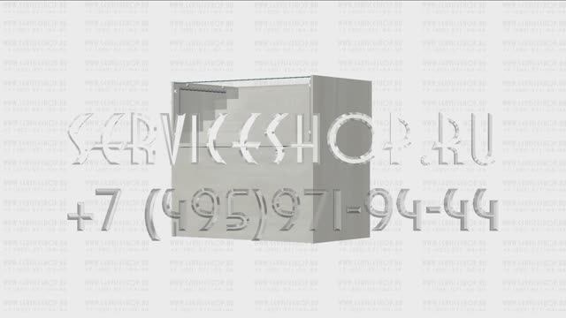 Стеклянный прилавок с выдвижной полкой лесенкой с подсветкой