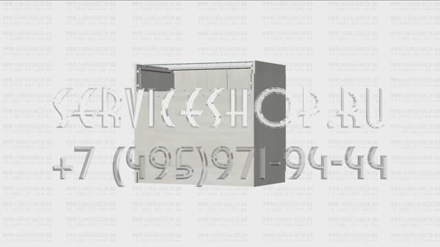 Остеклённый прилавок с подсветкой с дверцами