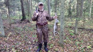 ОХОТА НА ЗАЙЦА С РУССКОЙ ГОНЧЕЙ! ДОБЫЛИ МОЛОДОГО ЗАЙЧИШКУ!