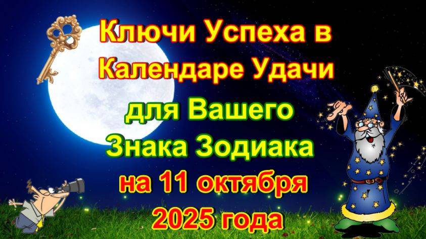Ключи к Удаче для Знаков Зодиака на 11  октября