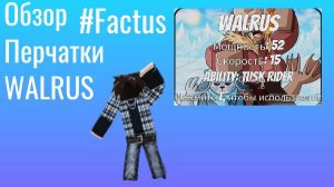 Обзор Перчатки WALRUS🐟