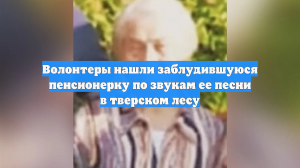 Волонтеры нашли заблудившуюся пенсионерку по звукам ее песни в тверском лесу