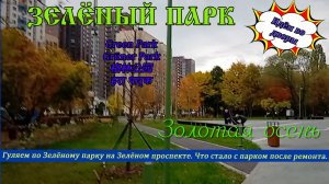 Зеленый парк на Зелёном проспекте. Золотая осень идём во дворы.