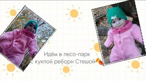 Идём в лесо-парк с куклой реборн Стешой🍂/Кукла реборн пробует мороженое с шариками😱🍦