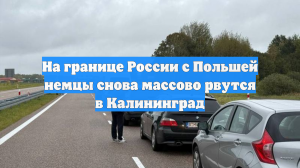 На границе России с Польшей немцы снова массово рвутся в Калининград