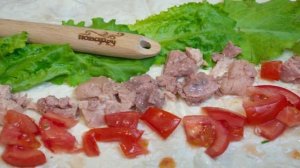 Рулет из лаваша с треской