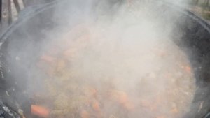 Плов из лося в казане