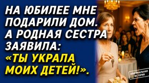На юбилее мне подарили дом. А родная сестра заявила «Ты украла моих детей!». Слушать аудиорассказ