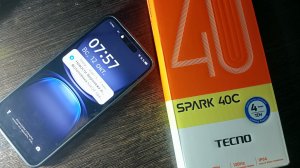 6.67" Смартфон Tecno SPARK 40C 256 ГБ черный 12-10-2025