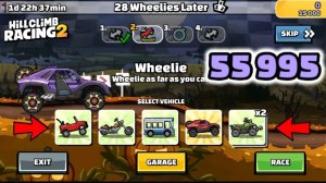 Hill Climb Racing 2 - 55995 points in 28 WHEELIE LATER Team Event