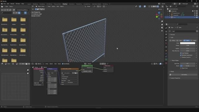 Забор за минуту в Blender