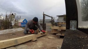 Крыша этап 2, стропилы, окна