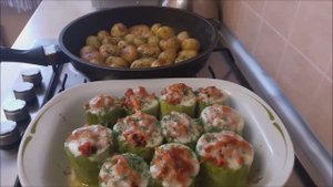 Фаршированные кабачки мясом и овощами Готовим молодой картофель Ужин на всю семью
