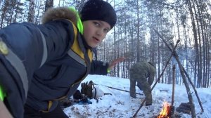 Зимний бушкрафт с ребятишками.