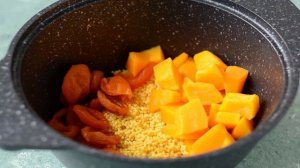 Пшенная каша с тыквой и курагой