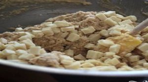 Овсяное печенье с белым шоколадом и миндалем