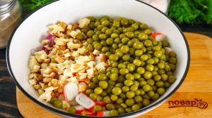 Салат с сыром косичка и крабовыми палочками