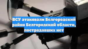 ВСУ атаковали Белгородский район Белгородской области, пострадавших нет
