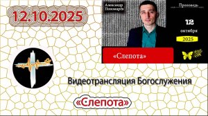 12.10.2025 Пономарёв А.В. - " О слепоте духовной"