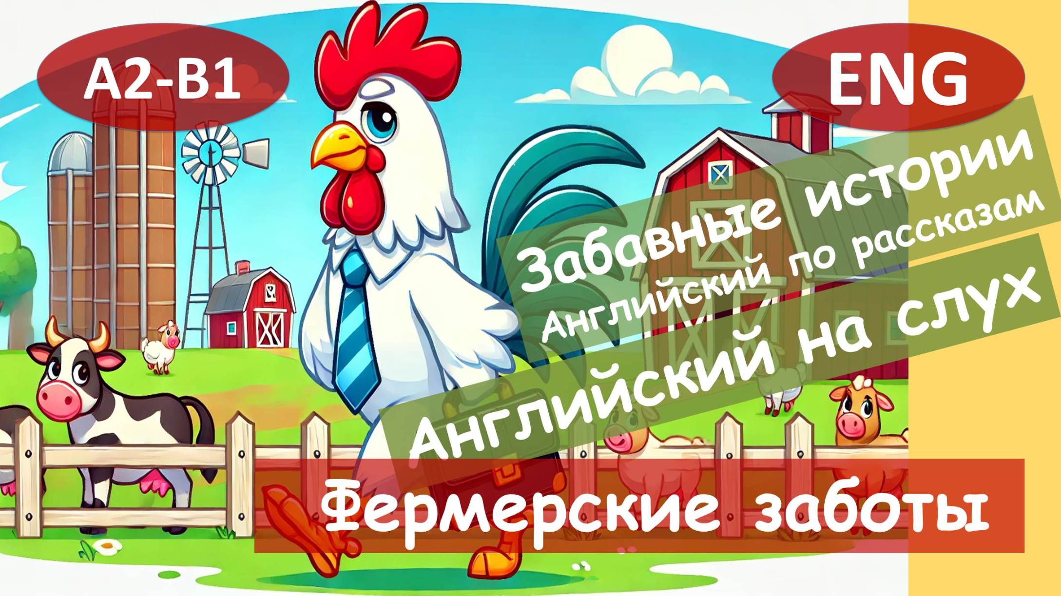 Фермерские заботы. Смешной рассказ на английском для начинающих (А2-B1) | Английский на слух