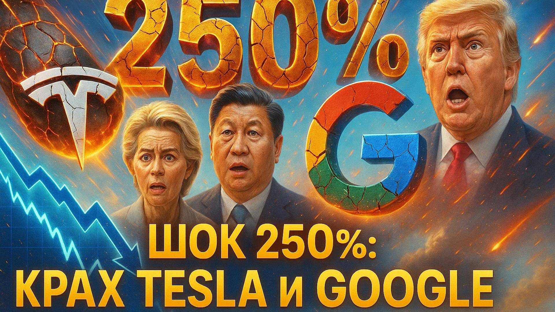 💥 Шок для Трампа: Как 250% тарифы ЕС и Китая могут уничтожить Tesla и Google