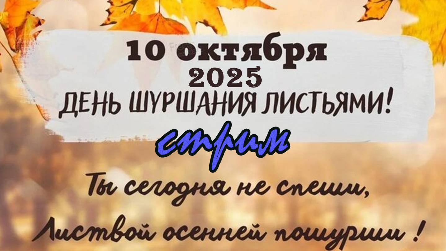 Пятничный ночной стрим (10.10.2025) День шуршания листьями!