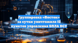 Группировка «Восток» за сутки уничтожила 12 пунктов управления БПЛА ВСУ