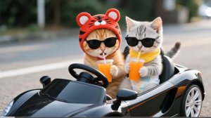 Мультики для детей. Мама подарила котикам игрушечную машинку, мультфильм детям