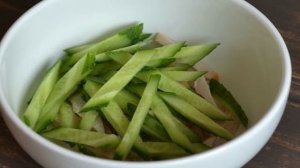 Салат с шампиньонами и огурцами