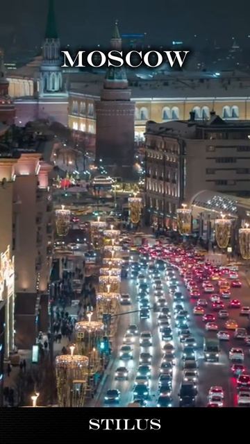 Потрясающий ночной вид на город Москва_РОССИЯ#Stunning night view of the city of Moscow_ Russia смотреть онлайн