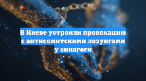 В Киеве устроили провокацию с антисемитскими лозунгами у синагоги